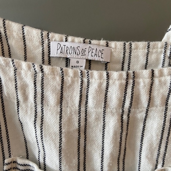 White Striped Overalls - Picture 2 of 4